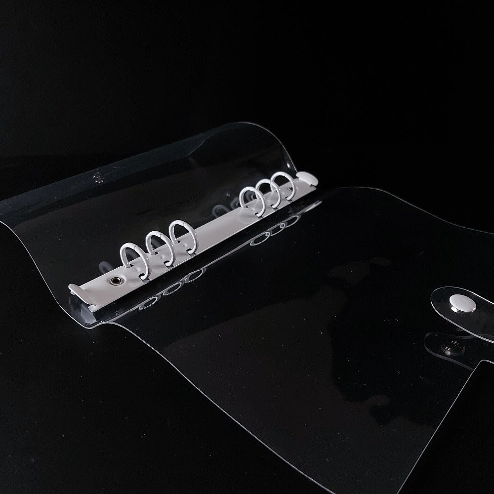 Planner transparent anneaux blancs