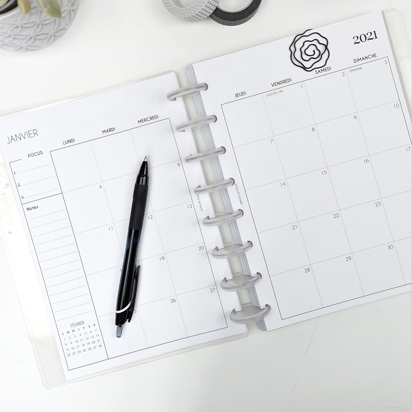 Set de 2 paperclips magnolia