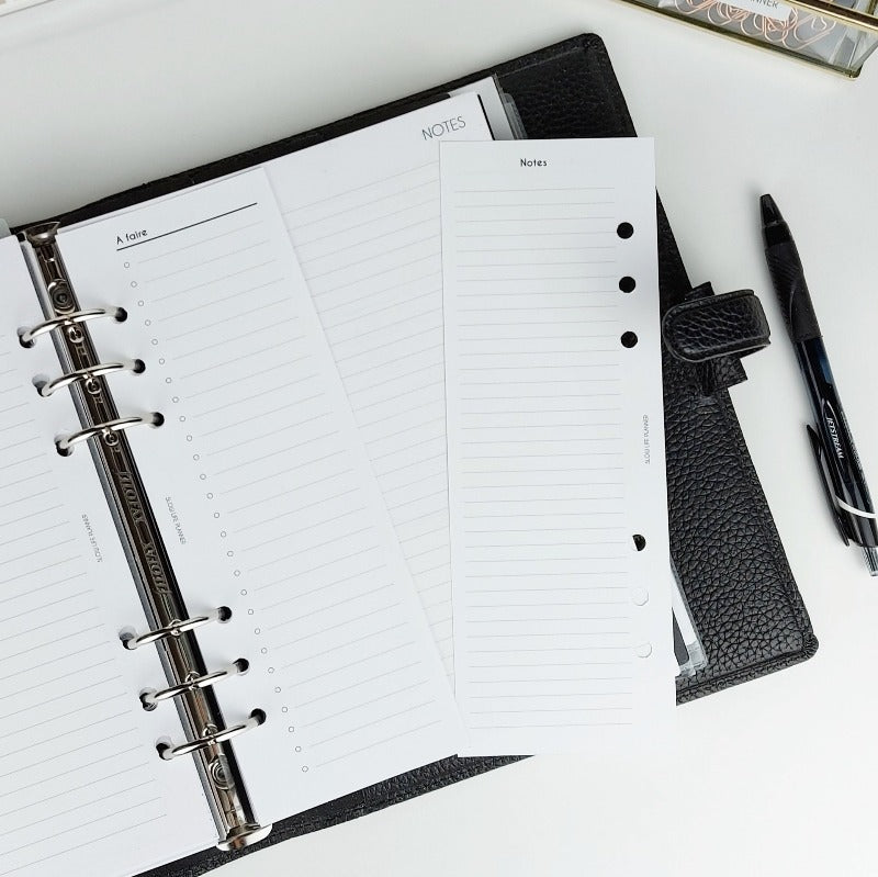 Demi-inserts notes - half inserts to do