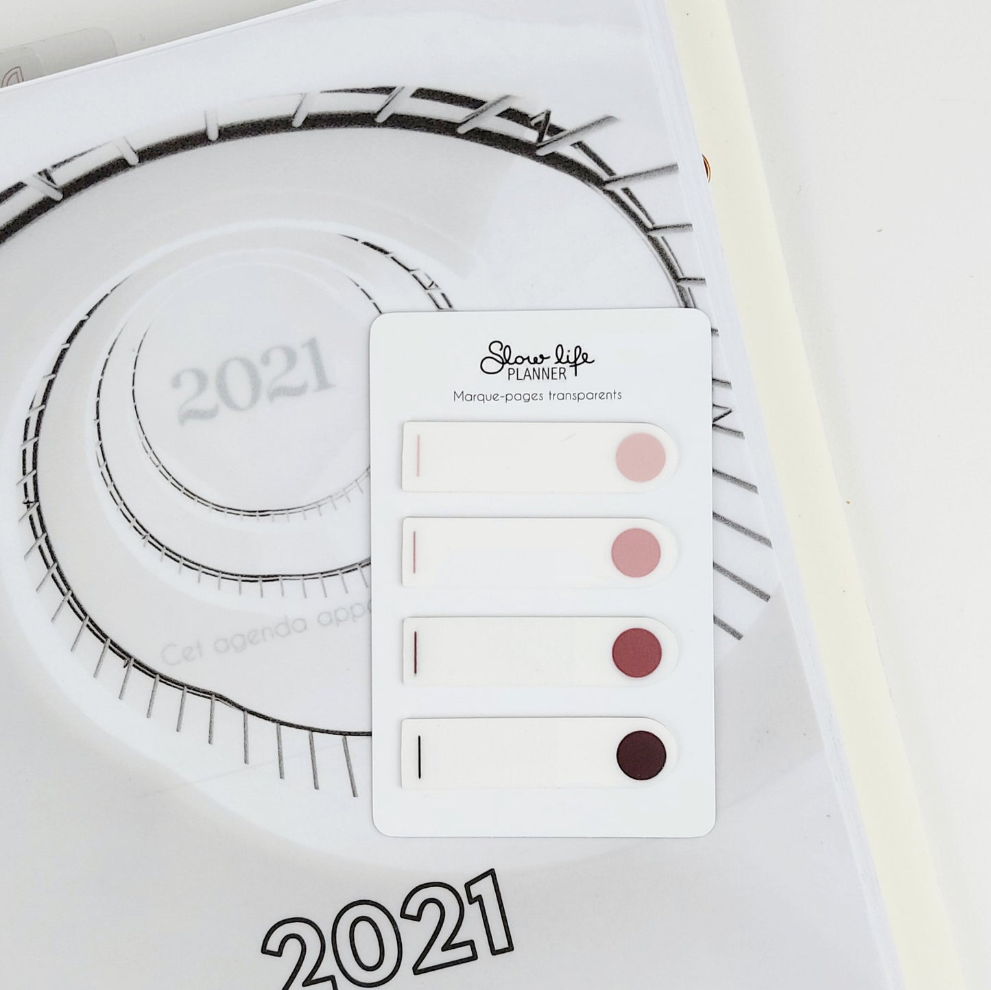 Marque-pages transparents Pivoine Dots