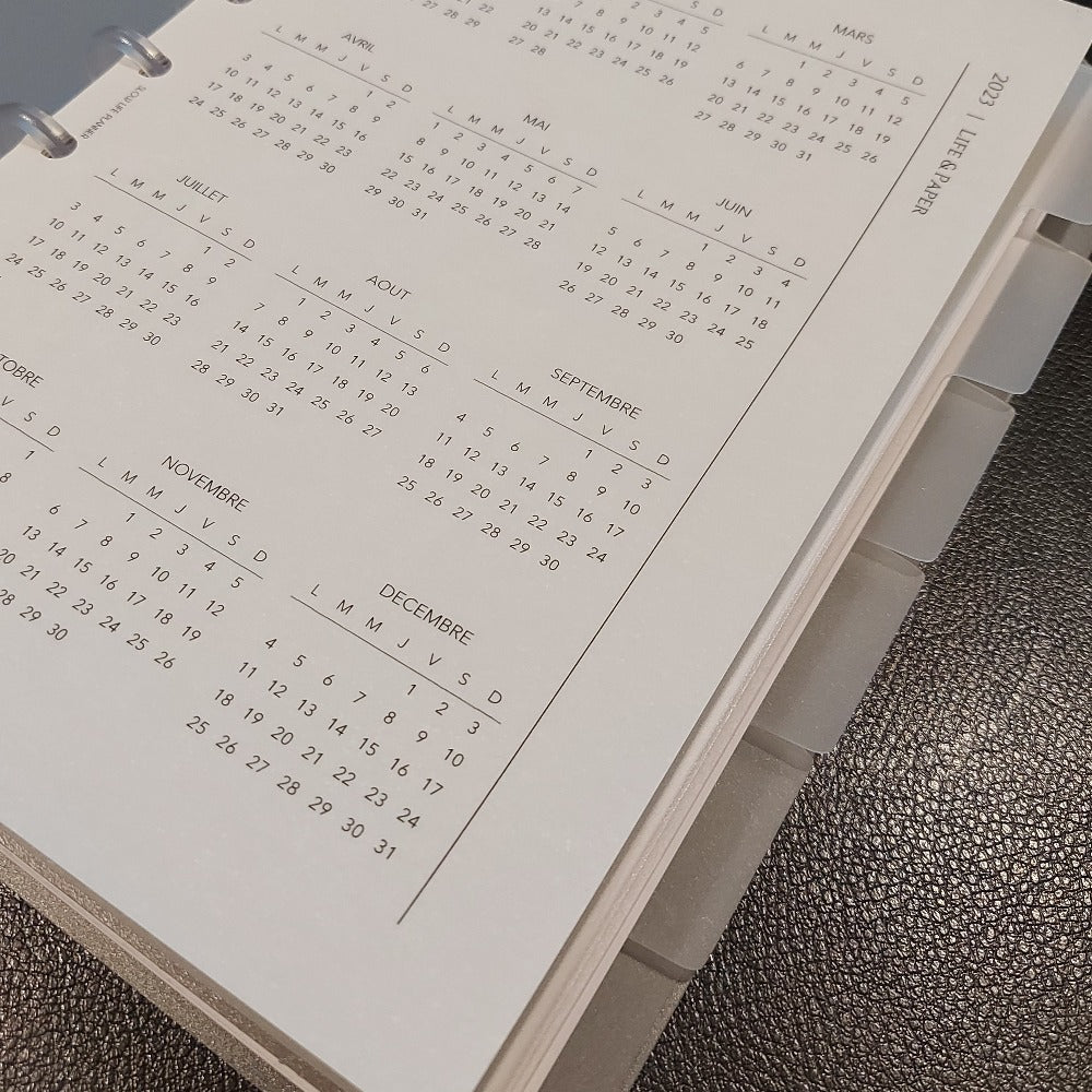 Intercalaires 6 touches givrés