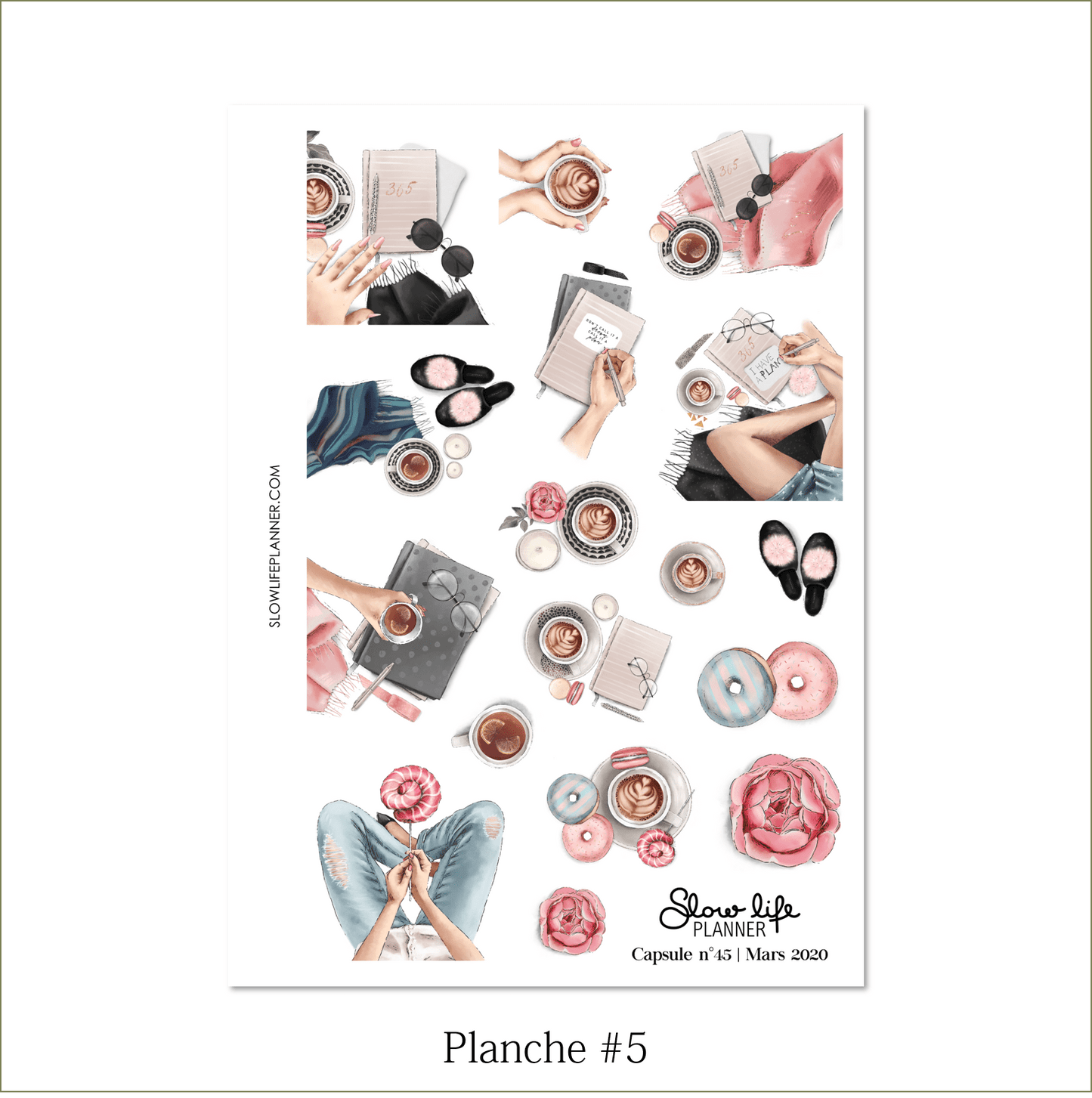 Slow Life Planner Stickers Box Capsule #45 planche 5