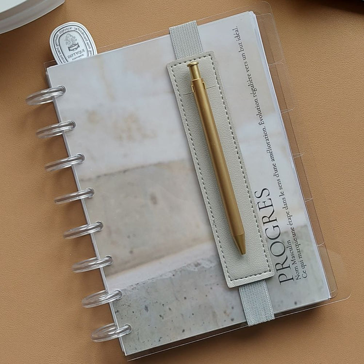 Pochette porte stylo avec bande élastique