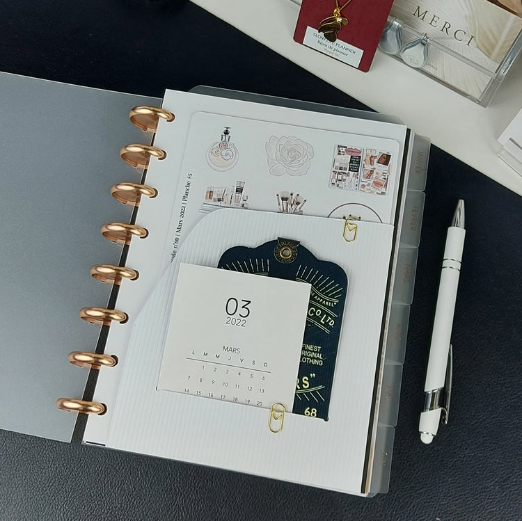 Pochette de rangement pour agenda