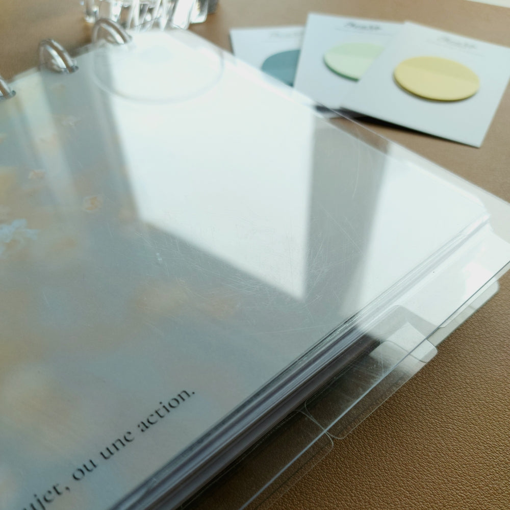 Set de 6 intercalaires transparents onglets sur le côté