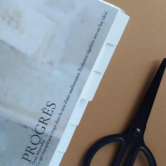 Set de 6 intercalaires plastique blanc