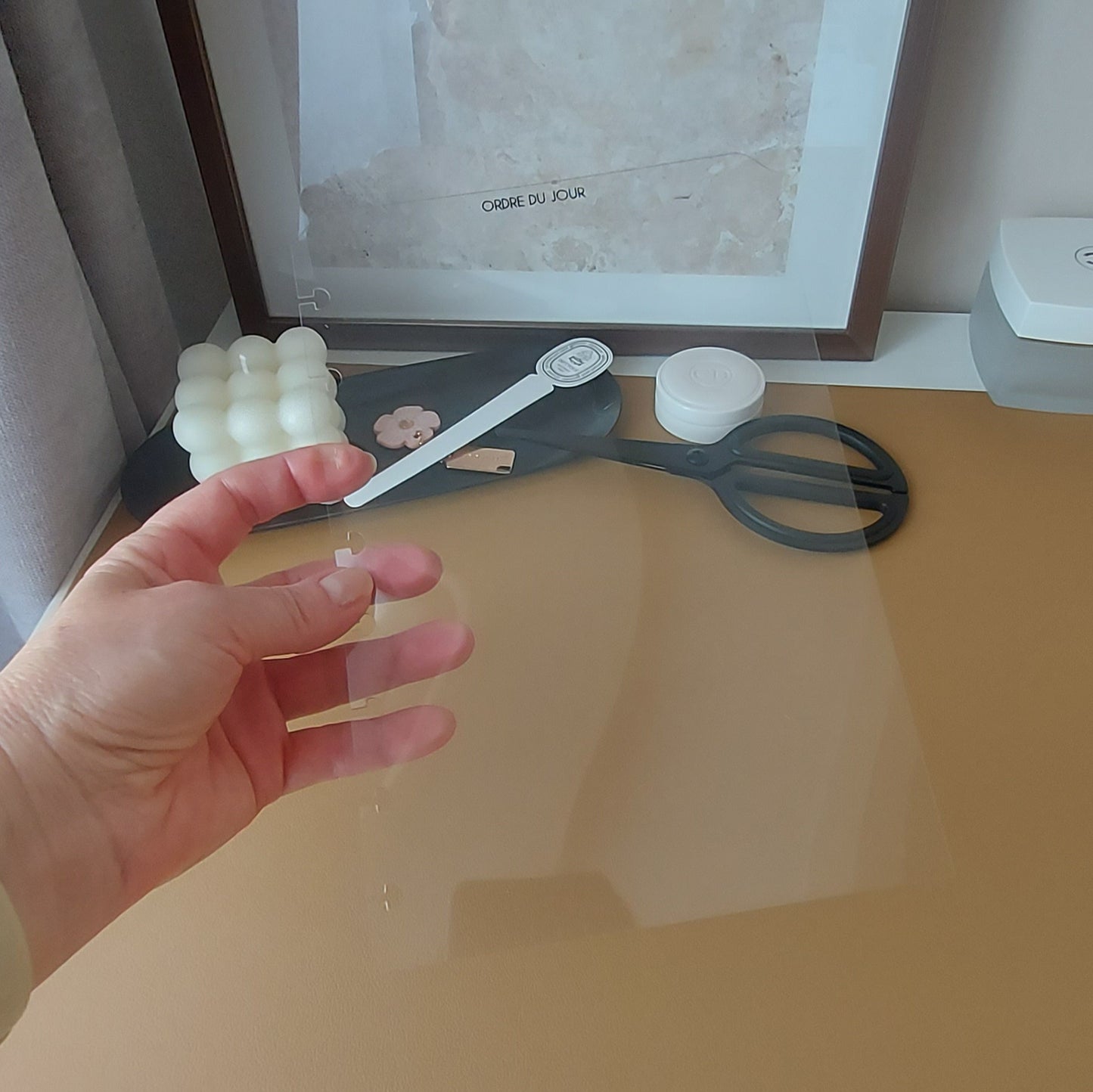 Dashboard Marque-page cristal "Ordre du jour"