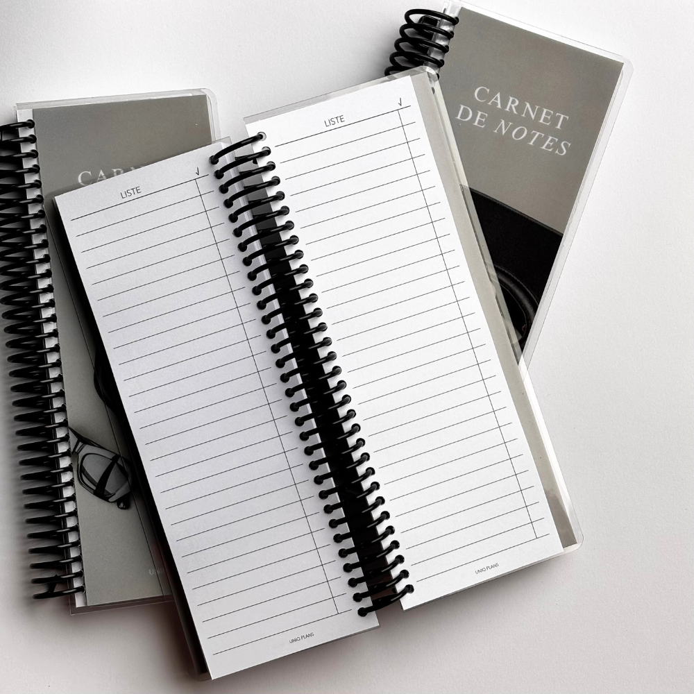 Carnet de notes étroit