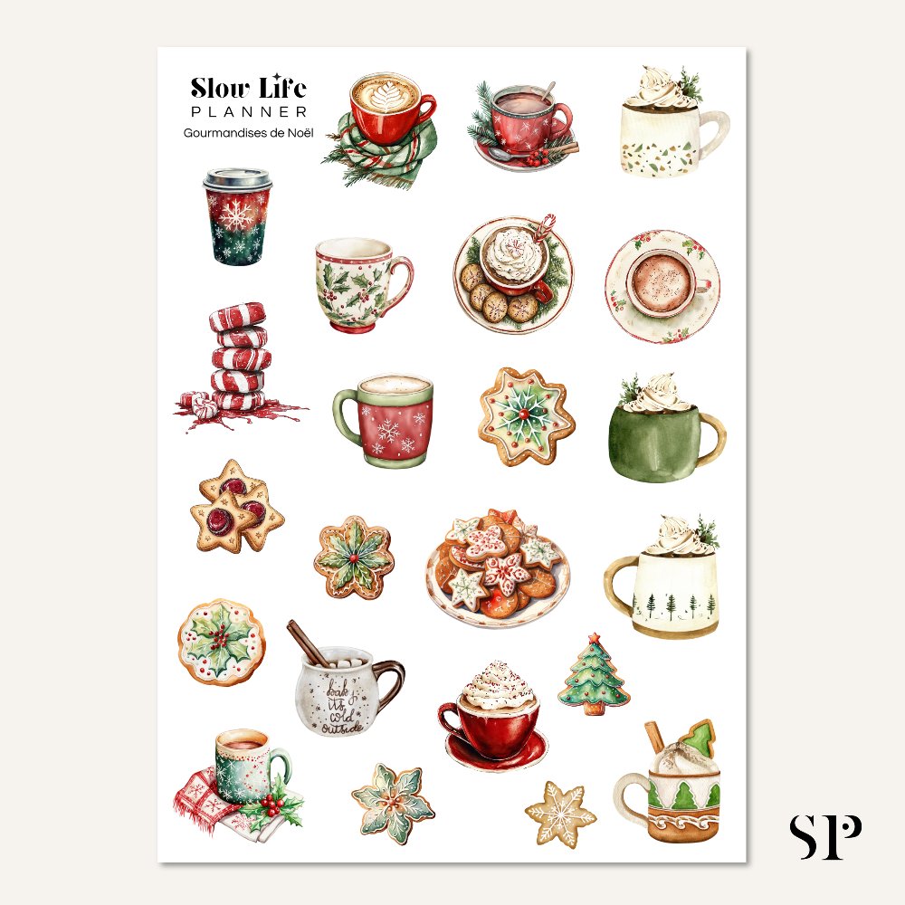 Set de Stickers Gourmandises de Noël