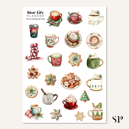 Set de Stickers Gourmandises de Noël