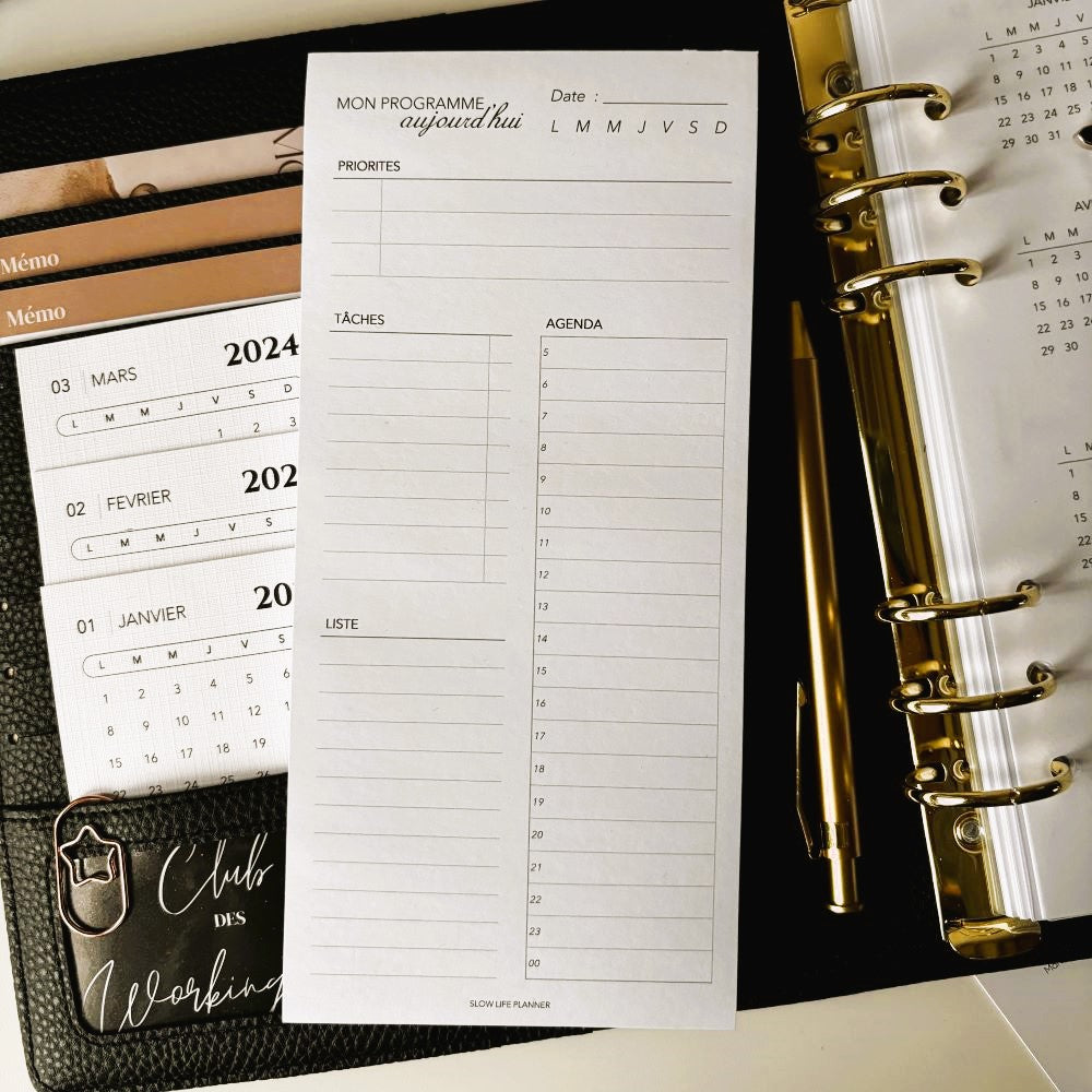 Bloc note journalier de bureau