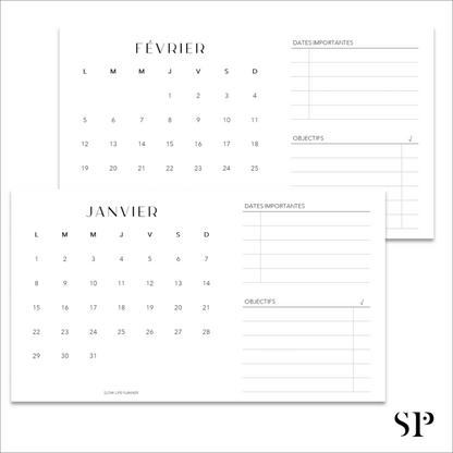 Calendrier de bureau 2024