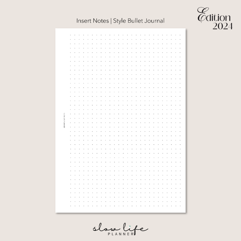 Insert notes style Bullet Journal
