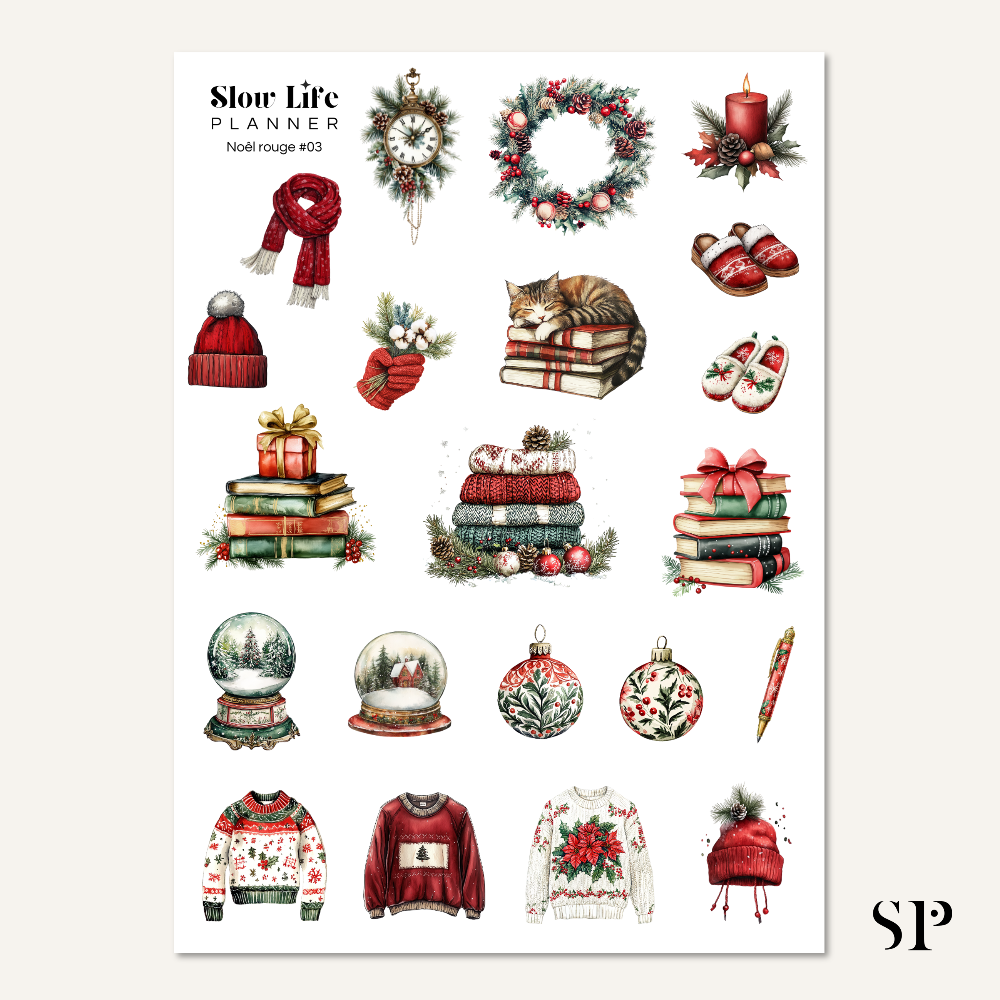 Stickers Noël Rouge