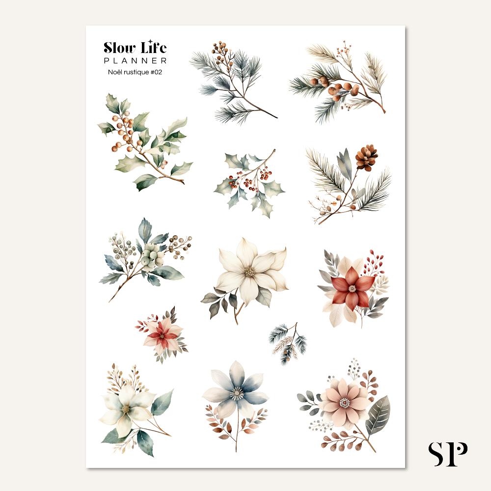 Stickers Noël rustique