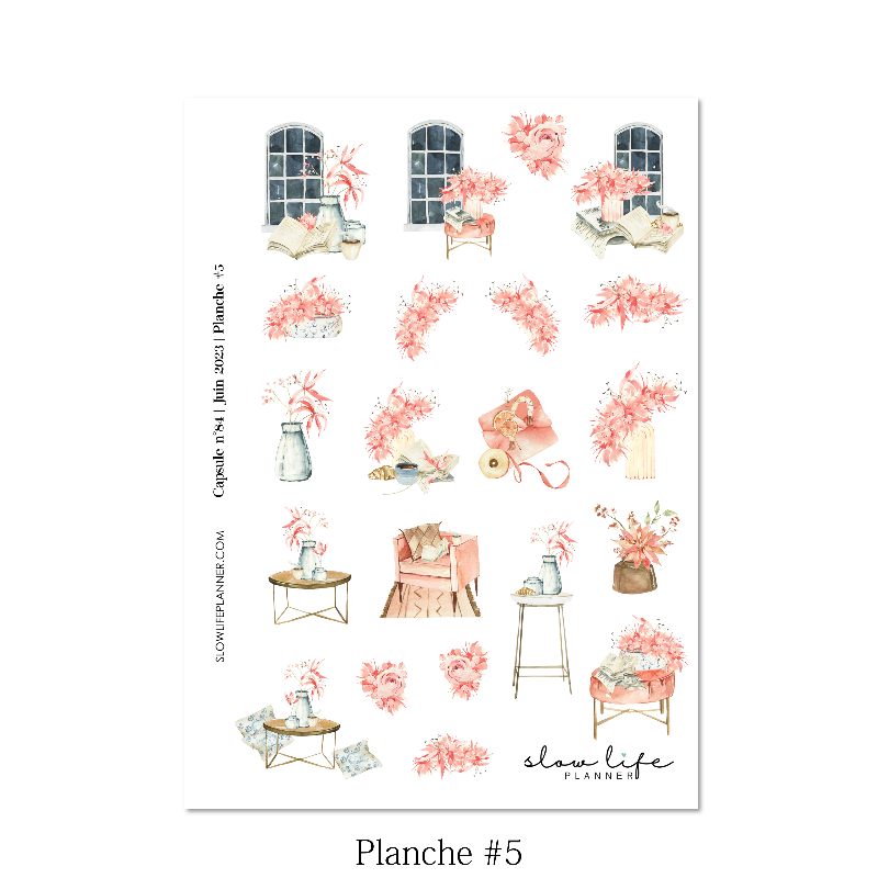 Stickers box de juin 2023 - Set 5 planches de stickers