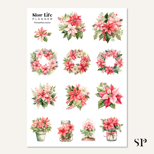 Set de Stickers Poinsettia Mania