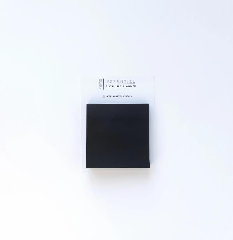 Bloc notes adhésives repositionnables noires - Black sticky notes