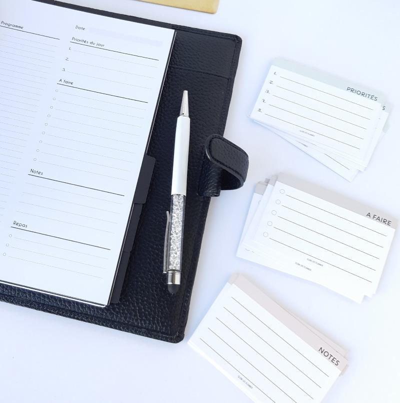mini cartes de planner