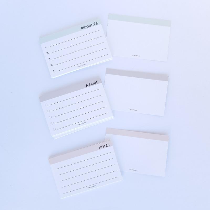 mini cartes de planner