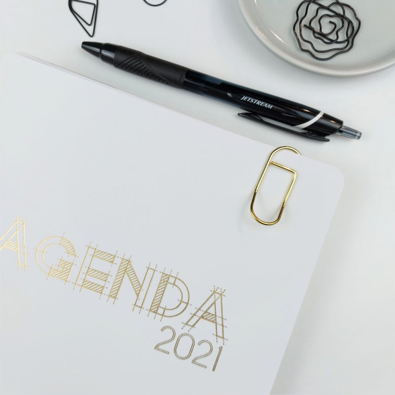 Trombone porte-stylo métal