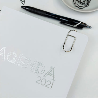 Trombone porte-stylo métal