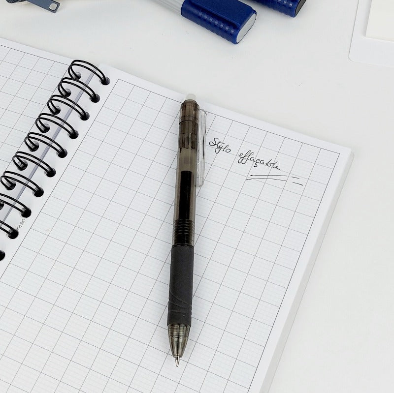 Stylo roller gel effaçable noire