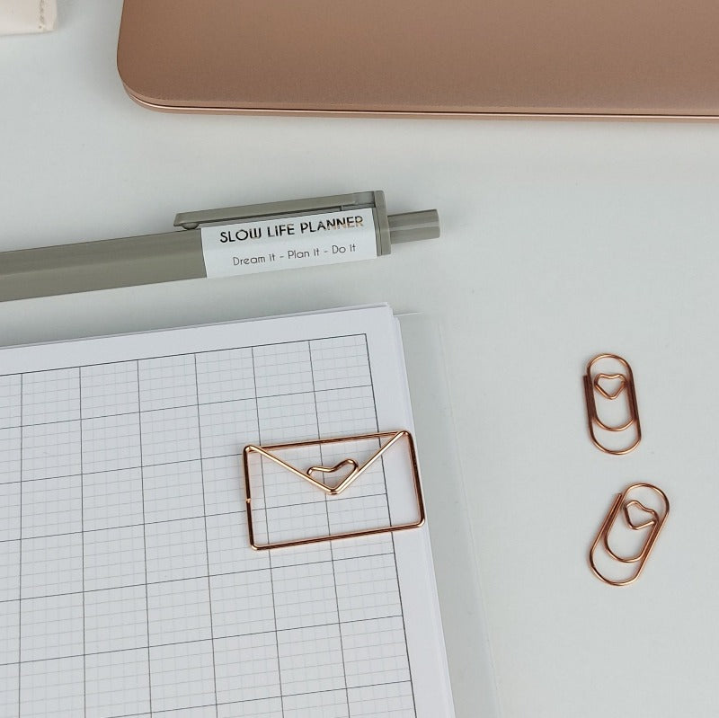 trombone lettre - letter paperclip rose gold