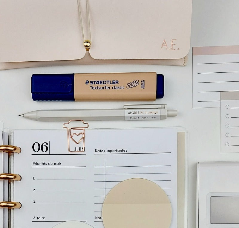 trombone mug à café - coffee paperclip rose gold