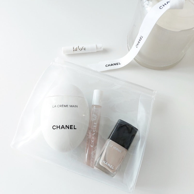 pochette de rangement transparente