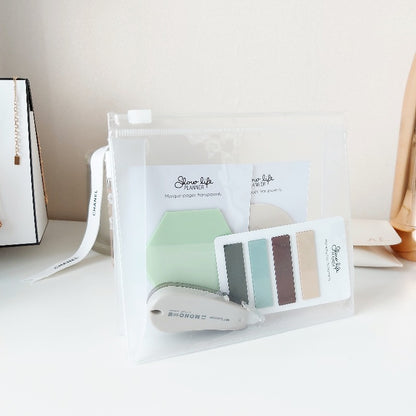 pochette de rangement transparente