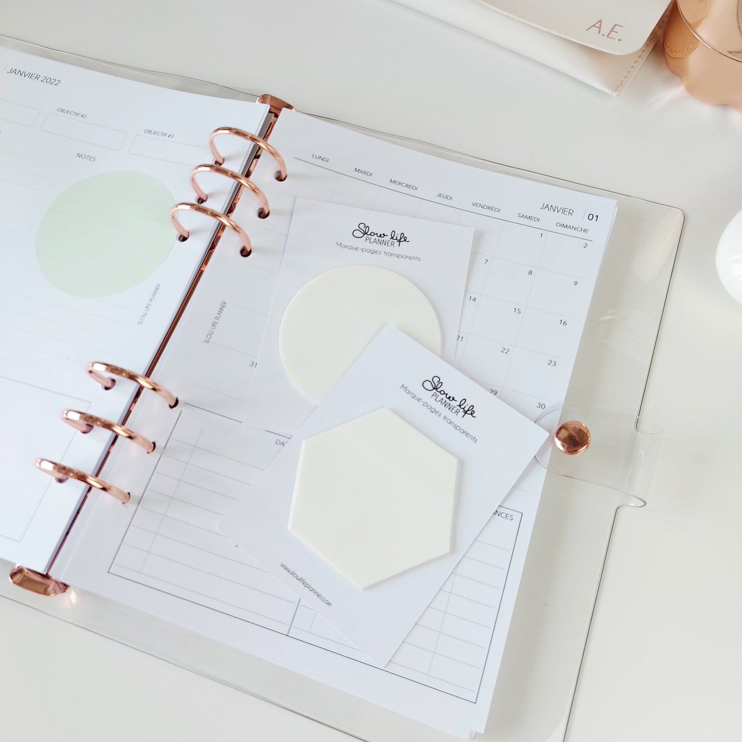 Notes adhésives transparentes Hexagonales - Chantilly