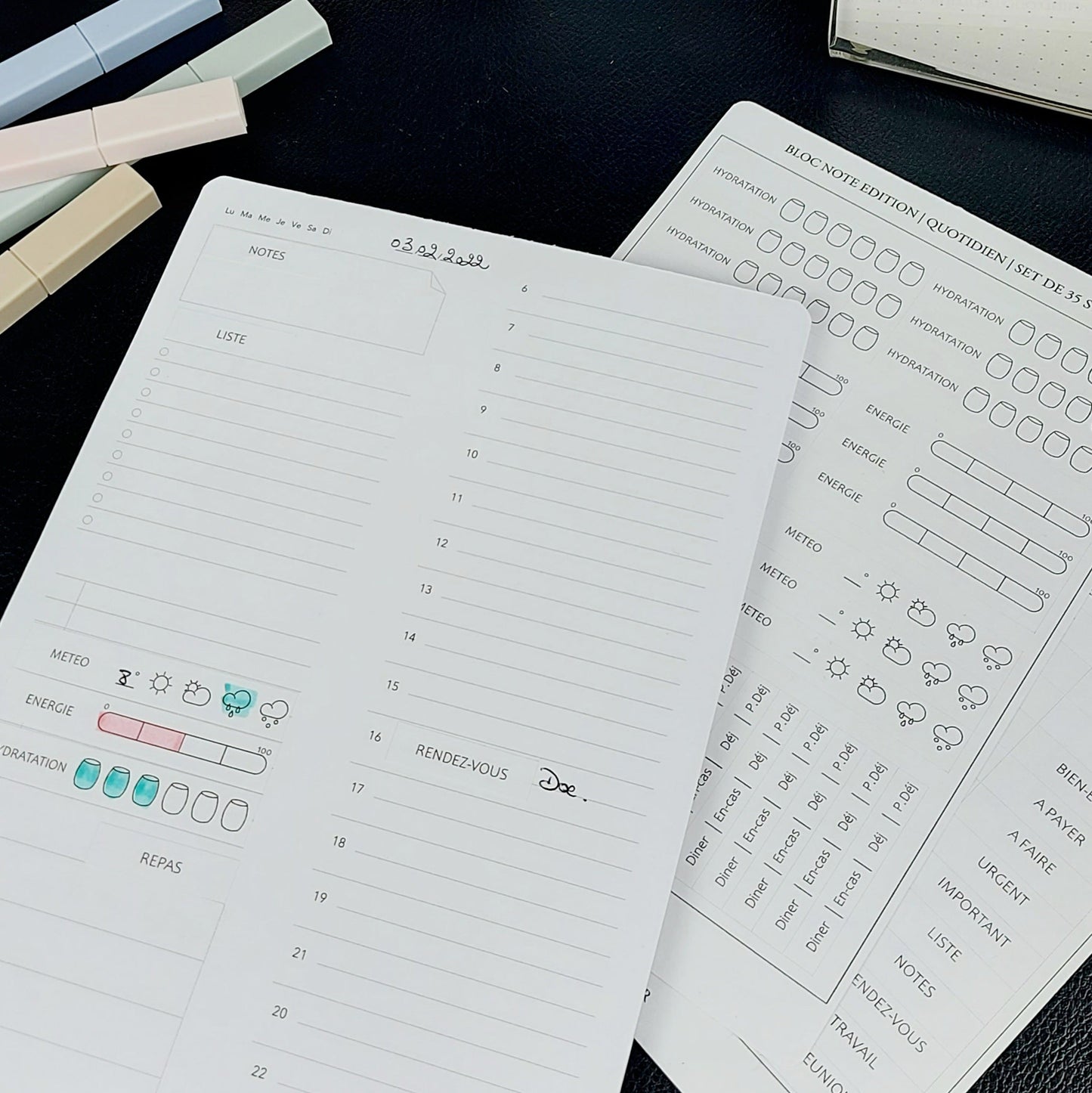 Planche de 72 Stickers | Bloc Note Edition #2