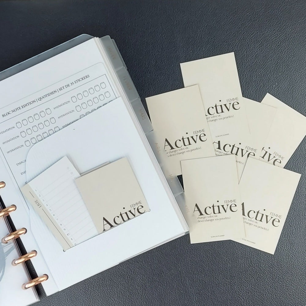 Planner card to do list Femme active