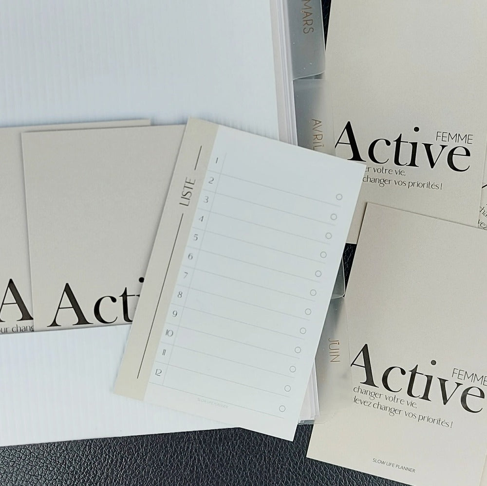 Planner card to do list Femme active