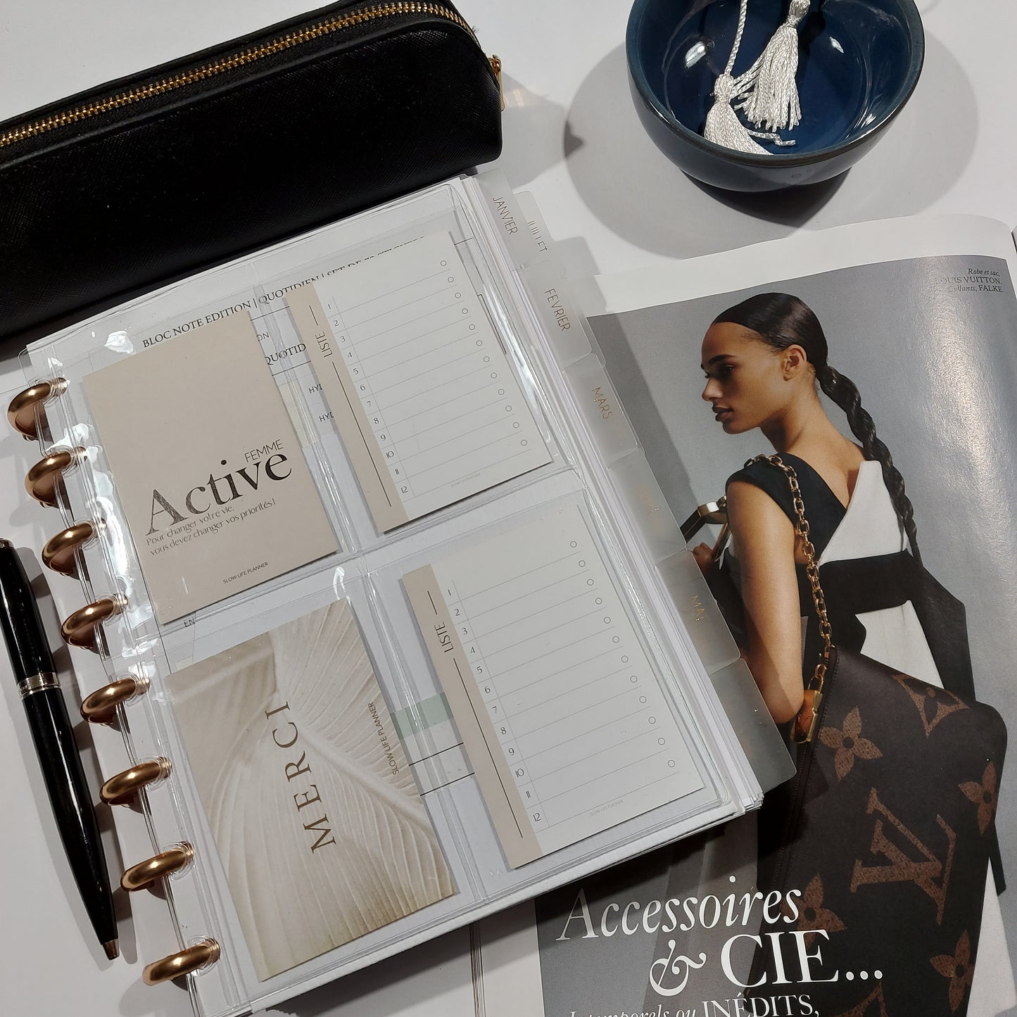 Pochette porte-cartes pour planner