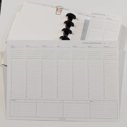 Freebie Planner hebdomadaire horaire