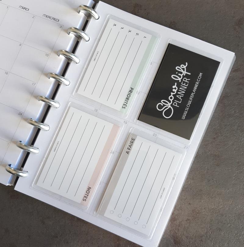 mini cartes de planner