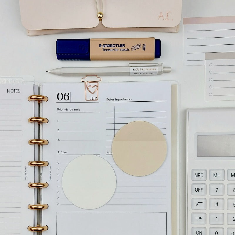 Notes adhésives transparentes Rondes