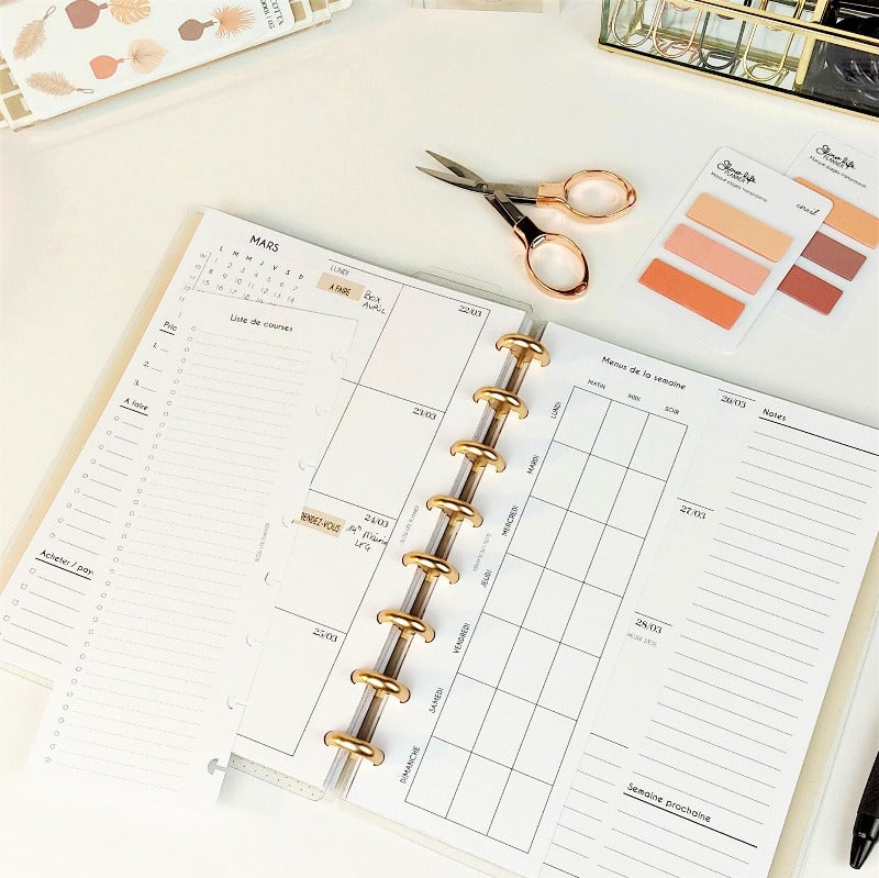 Demi insert - Planning des repas - Menus de la semaine