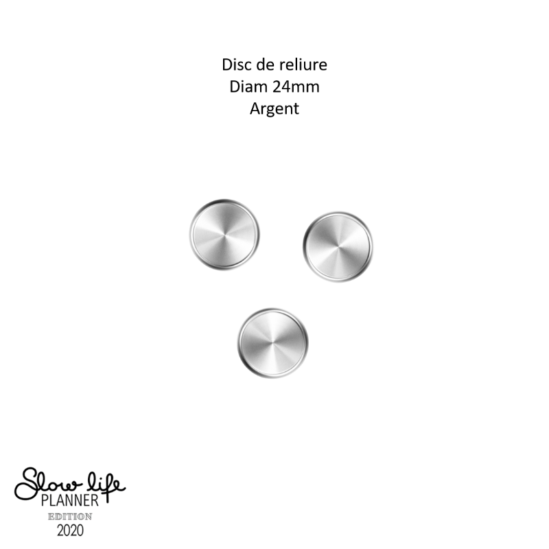Discs aluminium argent pour system discbound happy planner