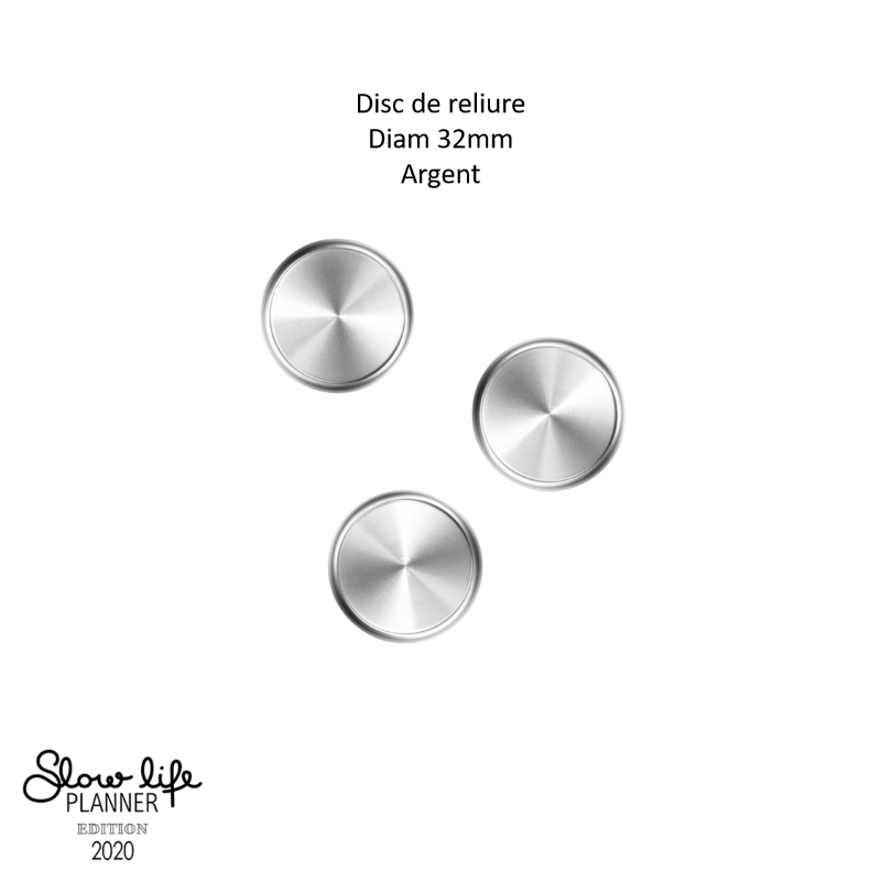 Discs aluminium argent pour system discbound happy planner