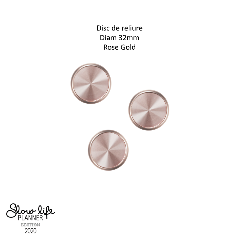 Discs aluminium rose gold pour system discbound happy planner