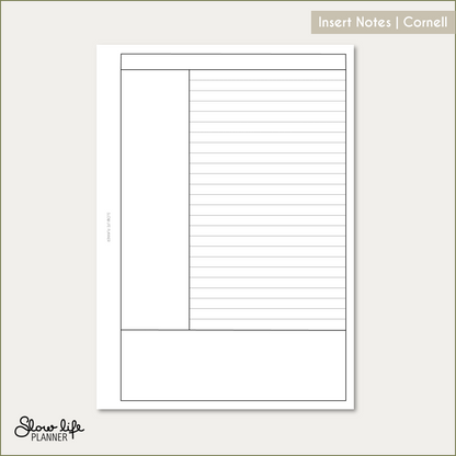 Insert Notes style Cornell