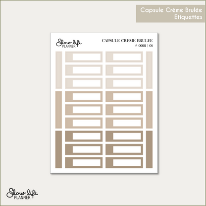 Stickers transparents mini étiquettes