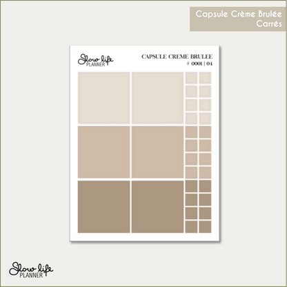 Stickers transparents carrés