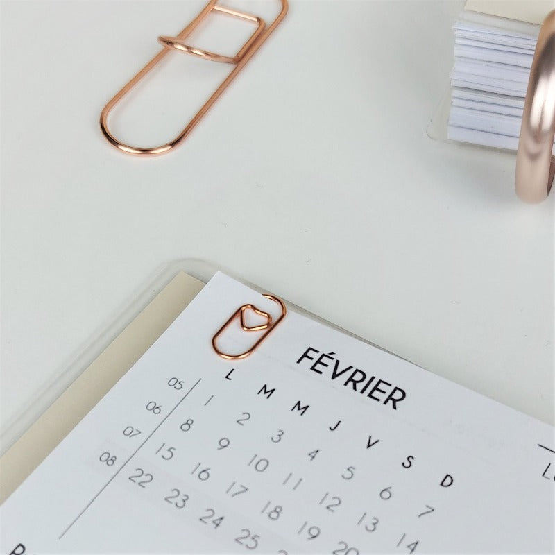 Mini trombones cœur rose gold