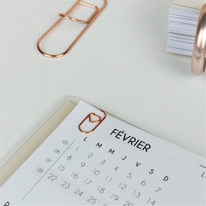 Mini trombones cœur rose gold