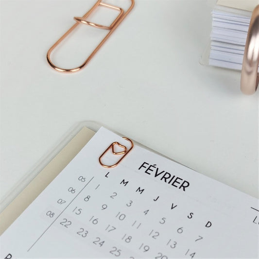 Mini trombones cœur rose gold