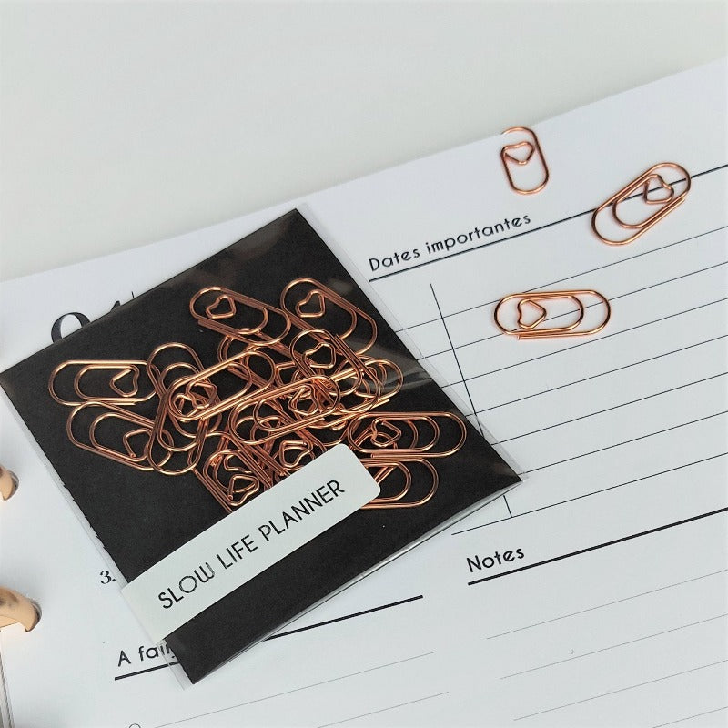 Mini trombones cœur rose gold